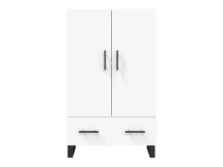 Aparador cómoda cómoda armario mueble organizador cocina salón salón alto 69,5 x 31 x 115 cm madera contrachapada blanco 02_0032502