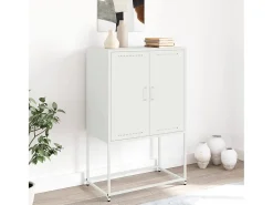 Aparador cómoda cómoda armario mueble organizador cocina salón salón alto 68,5 x 38,5 x 107 cm acero blanco 02_0032481