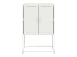 Aparador cómoda cómoda armario mueble organizador cocina salón salón alto 68,5 x 38,5 x 107 cm acero blanco 02_0032481