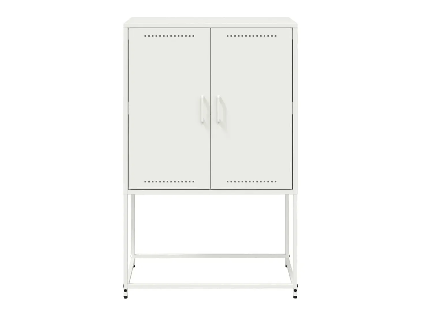 Aparador cómoda cómoda armario mueble organizador cocina salón salón alto 68,5 x 38,5 x 107 cm acero blanco 02_0032481