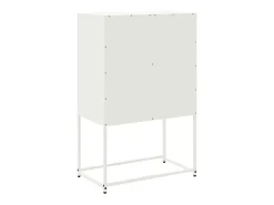 Aparador cómoda cómoda armario mueble organizador cocina salón salón alto 68,5 x 38,5 x 107 cm acero blanco 02_0032481