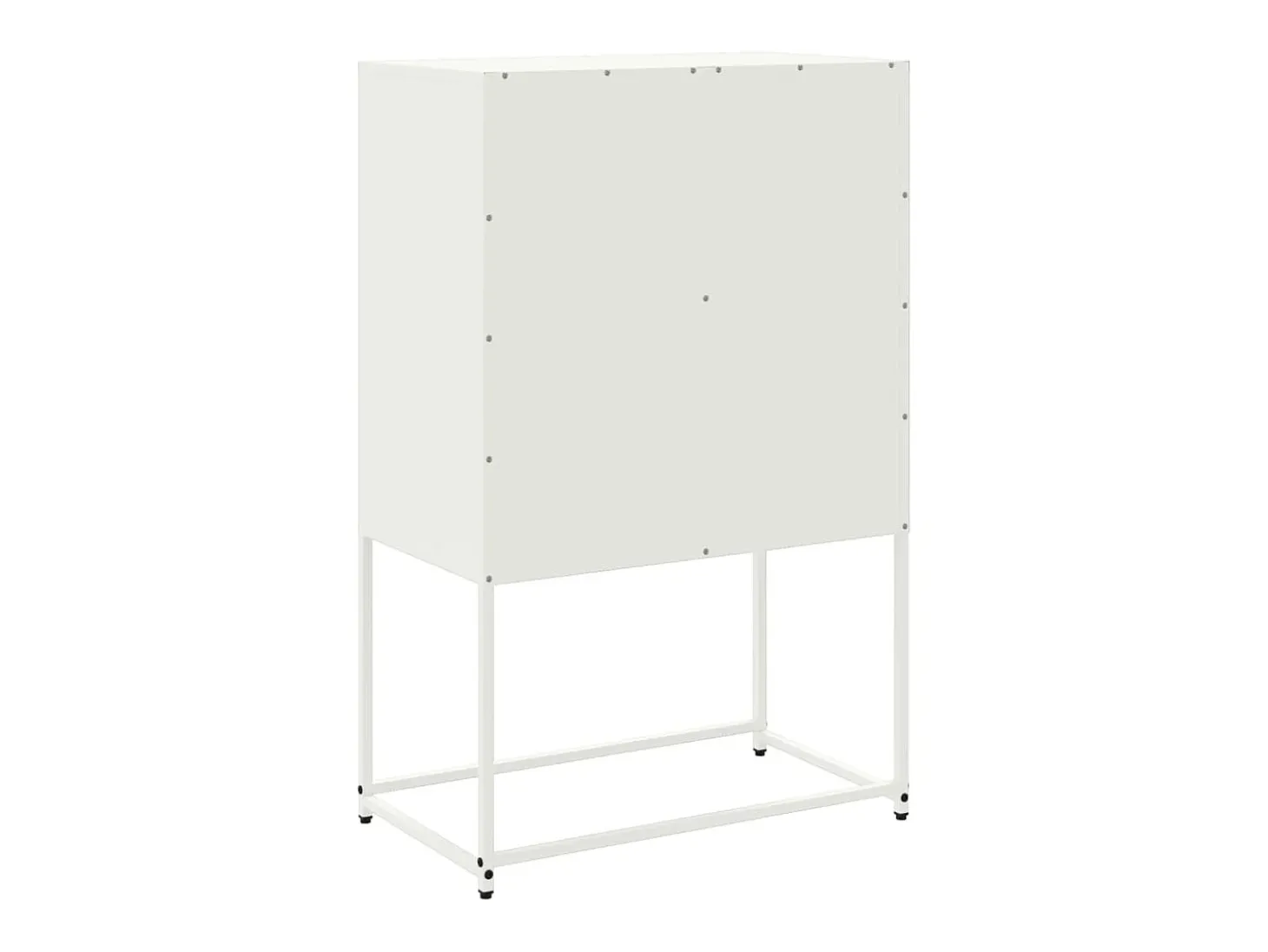 Aparador cómoda cómoda armario mueble organizador cocina salón salón alto 68,5 x 38,5 x 107 cm acero blanco 02_0032481