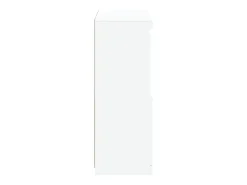 Aparador cómoda cómoda armario mueble organizador cocina salón salón con luces LED 60,5 x 37 x 100 cm blanco 02_0029854