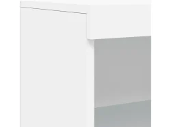 Aparador cómoda cómoda armario mueble organizador cocina salón salón con luces LED 60,5 x 37 x 100 cm blanco 02_0029854