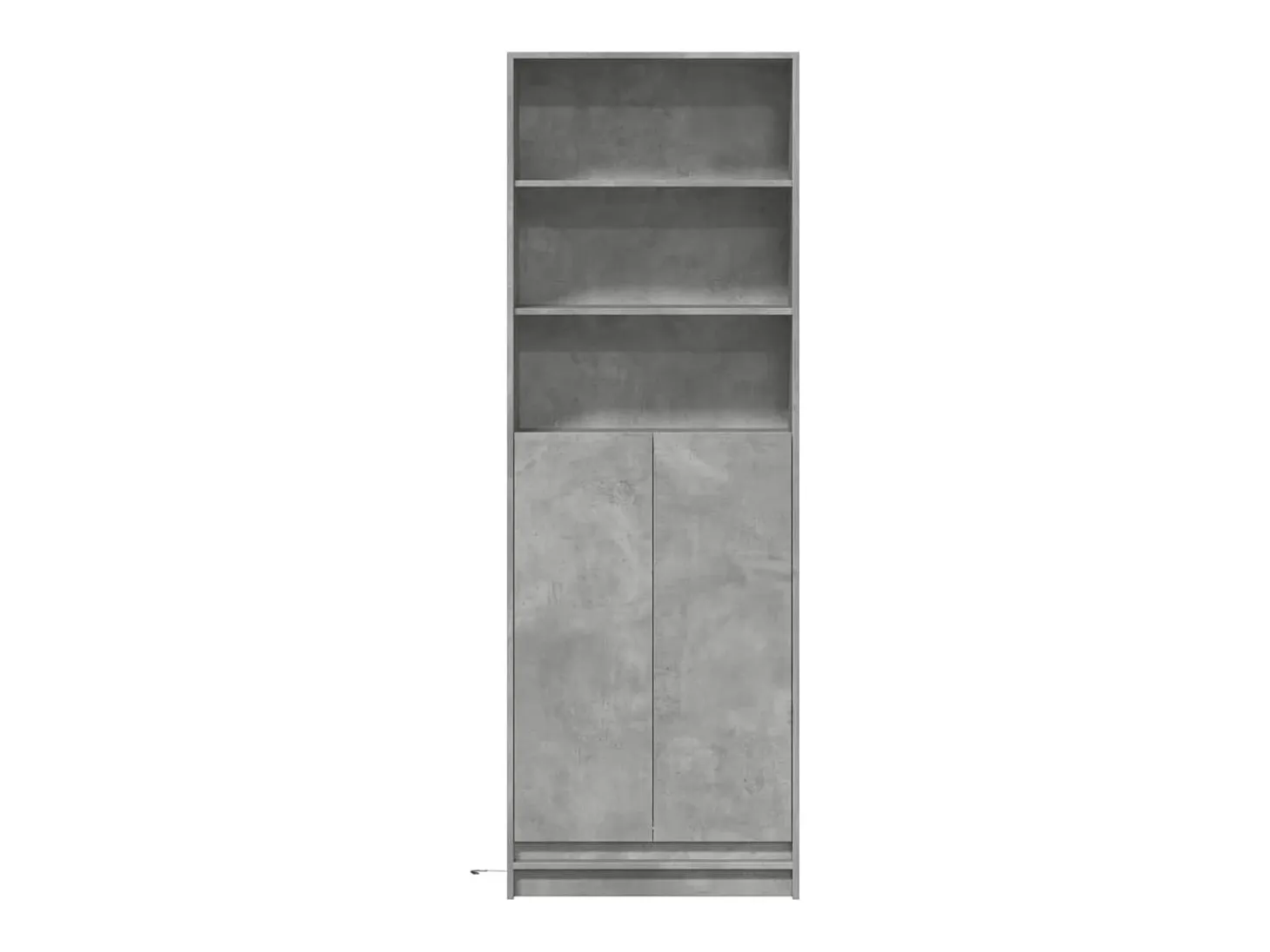 Aparador cómoda cómoda armario mueble organizador cocina salón salón alto con LED 69 x 32,5 x 200 cm madera contrachapada gris 02_0032221