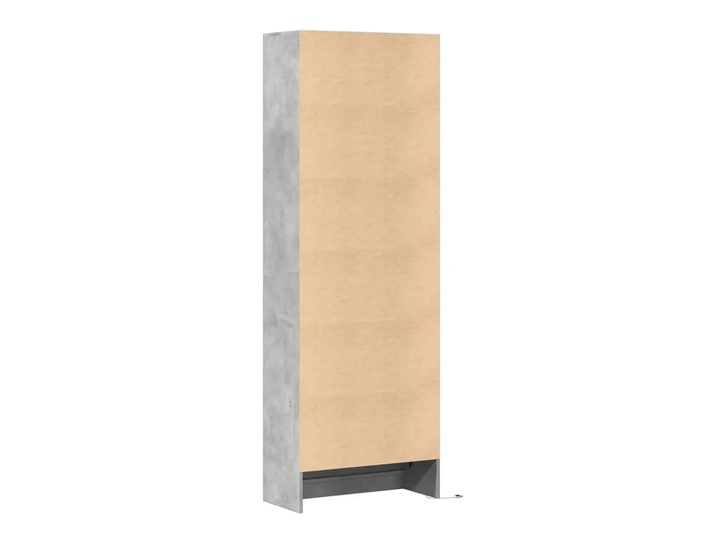 Aparador cómoda cómoda armario mueble organizador cocina salón salón alto con LED 69 x 32,5 x 200 cm madera contrachapada gris 02_0032221