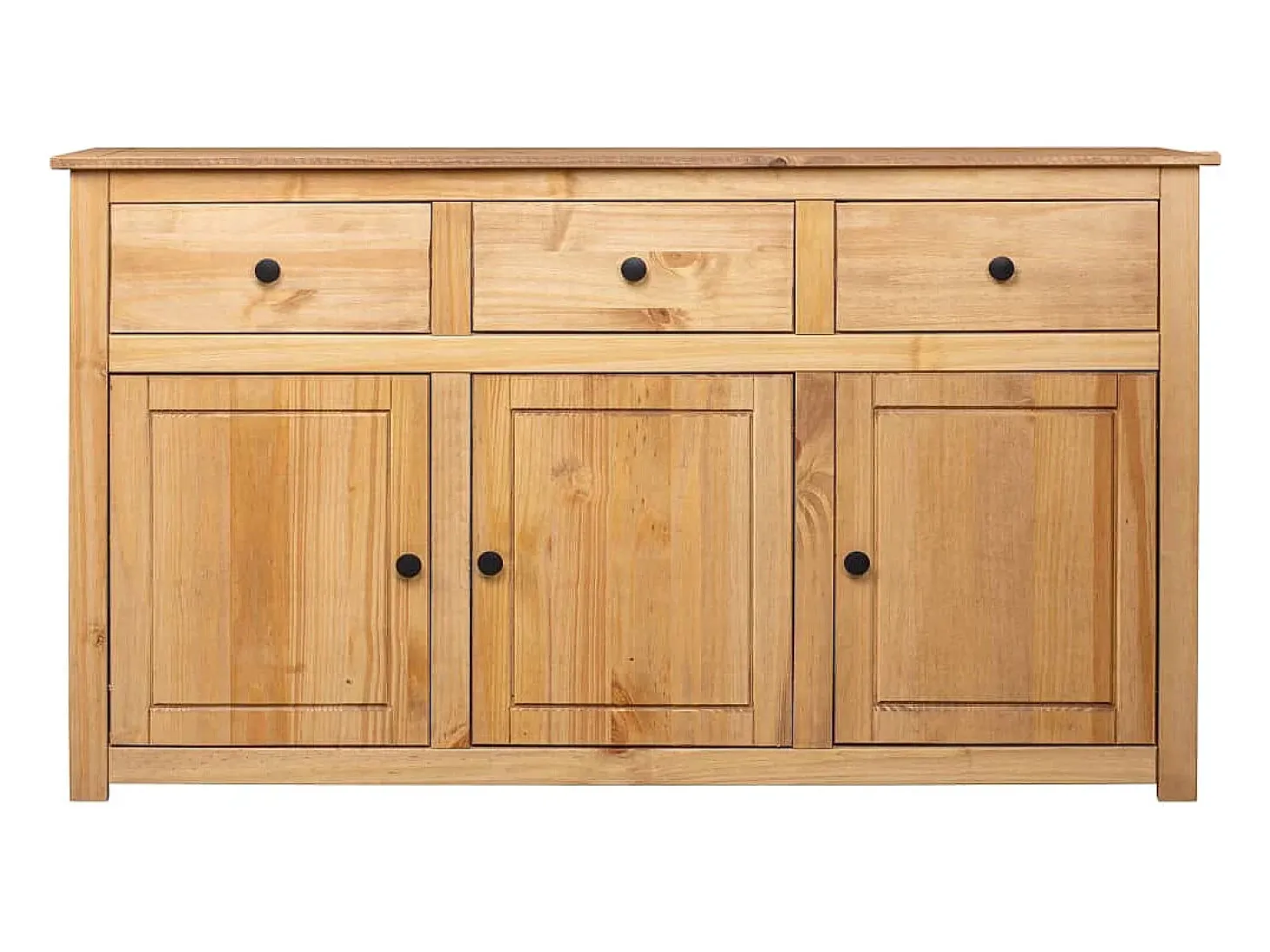 Aparador cómoda cómoda armario mueble organizador cocina salón salón 135 x 40 x 80 cm Pino macizo Surtido Panamá marrón 02_0029547