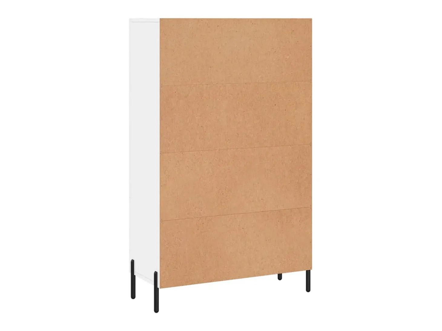 Aparador cómoda cómoda armario mueble organizador cocina salón salón alto brillo 69,5 x 31 x 115 cm madera contrachapada blanco 02_0033002