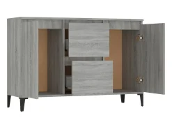 Aparador cómoda cómoda armario unidad de almacenamiento organizador cocina salón salonsonoma 104 x 35 x 70 cm madera contrachapada gris 02_0036279