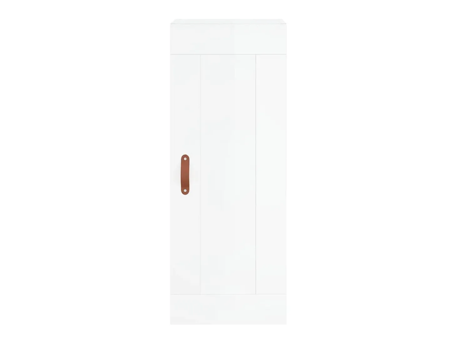 Aparador cómoda cómoda armario mueble organizador cocina salón salón alto brillo 34,5 x 34 x 180 cm madera contrachapada blanco 02_0032840