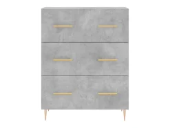 Aparador cómoda cómoda armario mueble organizador cocina salón salón alto 69,5 x 34 x 180 cm madera contrachapada gris 02_0034628