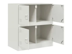 Aparador cómoda cómoda armario mueble organizador cocina salón salón 67 x 39 x 73 cm acero blanco 02_0030387