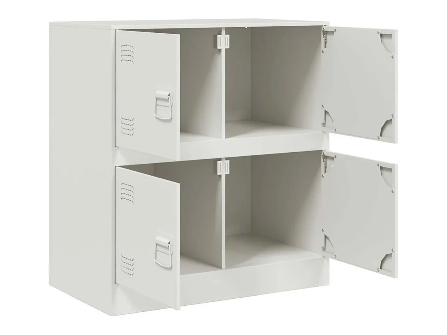 Aparador cómoda cómoda armario mueble organizador cocina salón salón 67 x 39 x 73 cm acero blanco 02_0030387