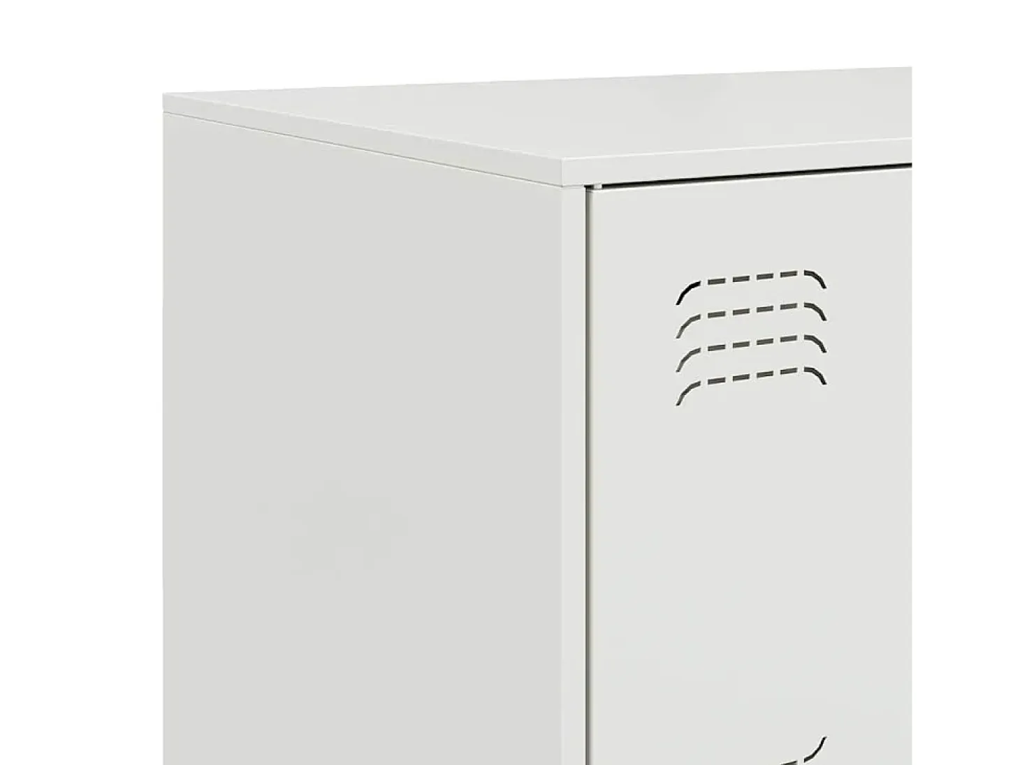 Aparador cómoda cómoda armario mueble organizador cocina salón salón 67 x 39 x 73 cm acero blanco 02_0030387