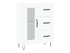 Aparador cómoda cómoda armario mueble organizador cocina salón salón alto 69,5 x 34 x 180 cm madera contrachapada blanco 02_0032575