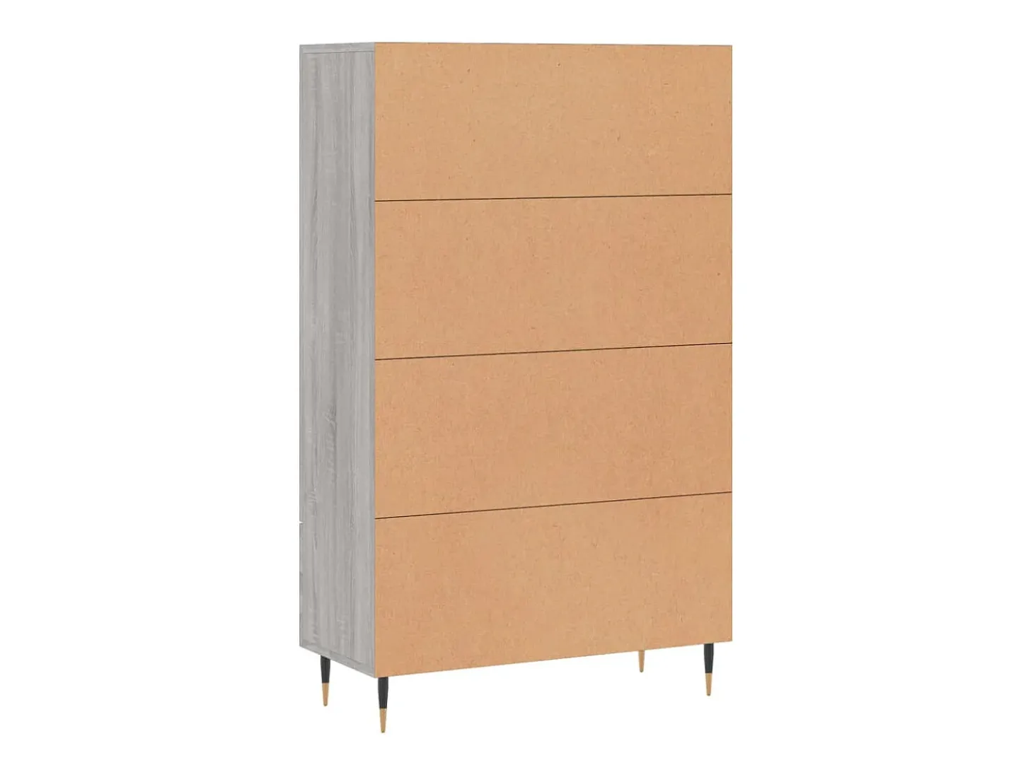 Aparador cómoda cómoda armario mueble organizador cocina salón salón alto Sonoma 69,5 x 31 x 115 cm madera contrachapada gris 02_0035393
