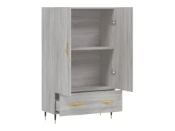 Aparador cómoda cómoda armario mueble organizador cocina salón salón alto Sonoma 69,5 x 31 x 115 cm madera contrachapada gris 02_0035393