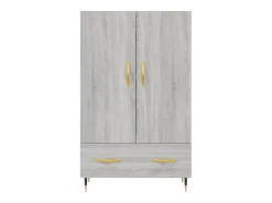 Aparador cómoda cómoda armario mueble organizador cocina salón salón alto Sonoma 69,5 x 31 x 115 cm madera contrachapada gris 02_0035393