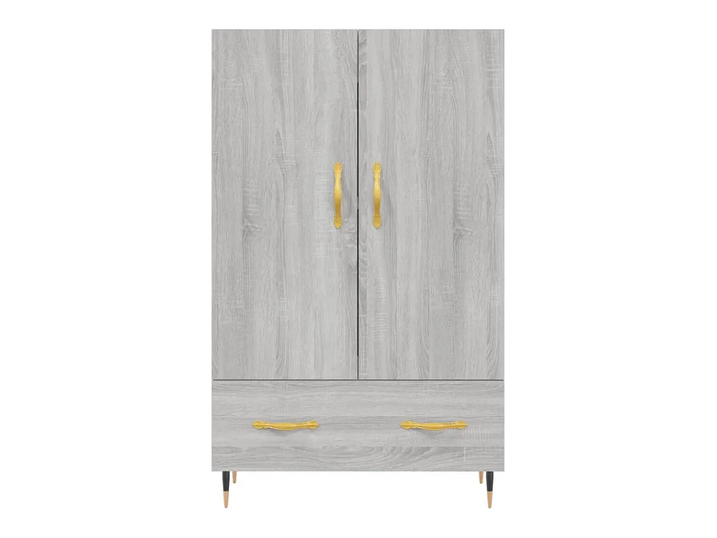 Aparador cómoda cómoda armario mueble organizador cocina salón salón alto Sonoma 69,5 x 31 x 115 cm madera contrachapada gris 02_0035393