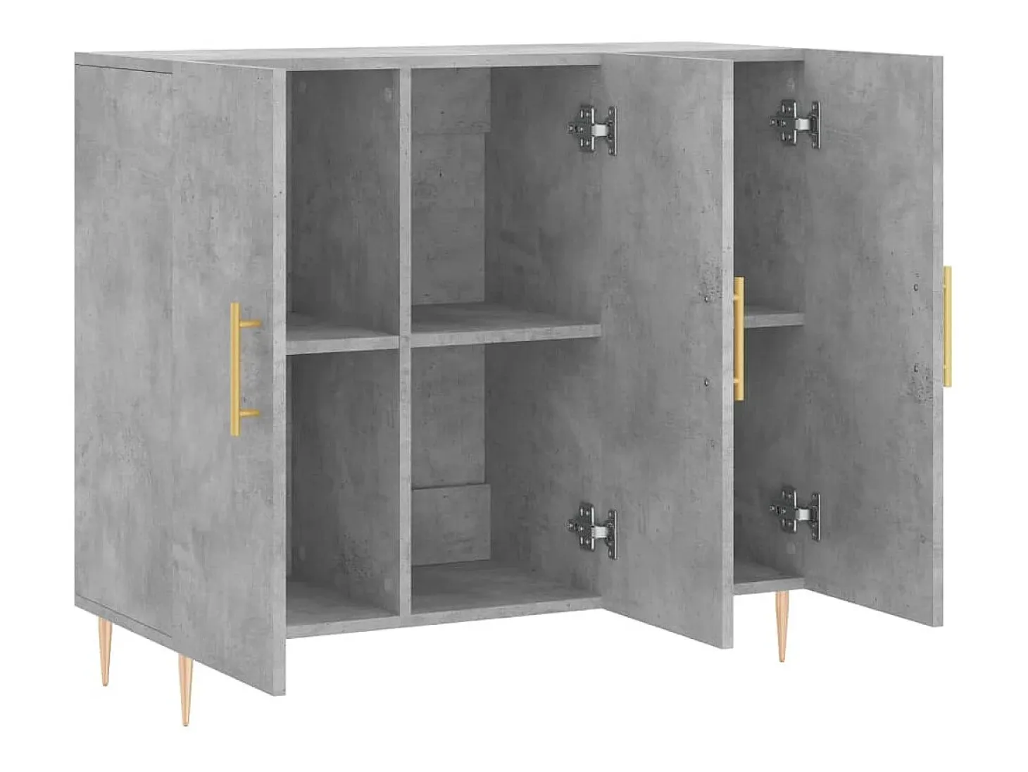 Aparador cómoda cómoda mueble mueble de almacenamiento organizador cocina salón salón 90 x 34 x 80 cm madera contrachapada gris 02_0032121