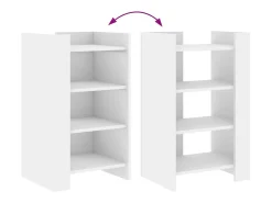 Aparador cómoda cómoda mueble mueble de almacenaje organizador cocina salón salón 45 x 35 x 75 cm madera contrachapada blanco 02_0030313