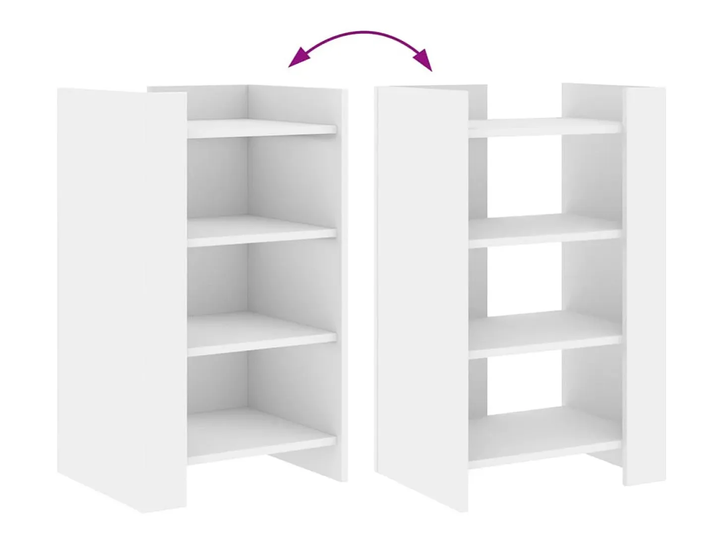 Aparador cómoda cómoda mueble mueble de almacenaje organizador cocina salón salón 45 x 35 x 75 cm madera contrachapada blanco 02_0030313