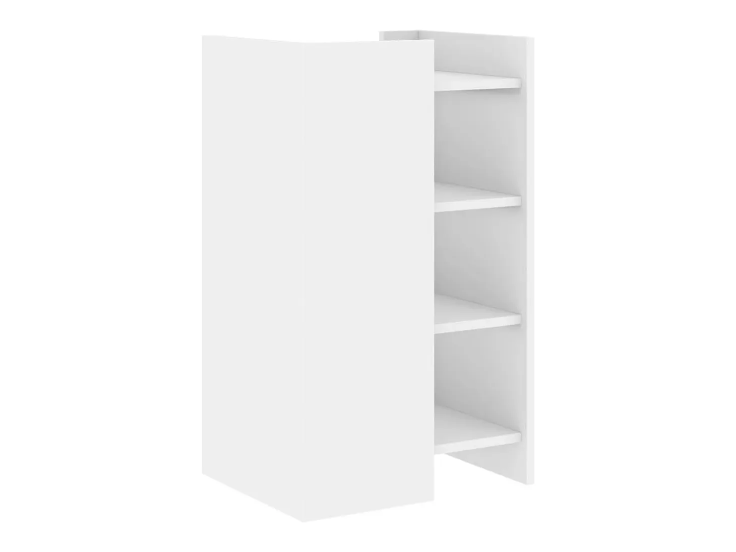 Aparador cómoda cómoda mueble mueble de almacenaje organizador cocina salón salón 45 x 35 x 75 cm madera contrachapada blanco 02_0030313