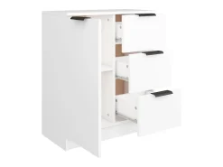 Aparador cómoda cómoda mueble mueble de almacenaje organizador cocina salón salón 60 x 30 x 70 cm madera contrachapada blanco 02_0030328
