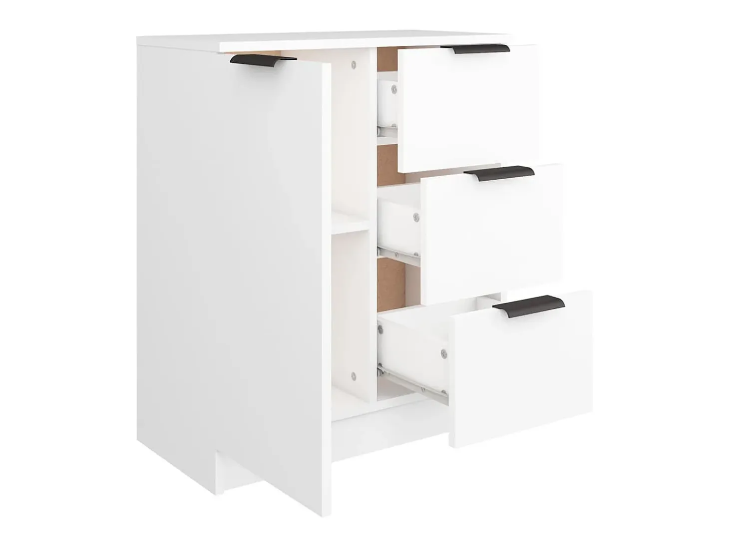 Aparador cómoda cómoda mueble mueble de almacenaje organizador cocina salón salón 60 x 30 x 70 cm madera contrachapada blanco 02_0030328