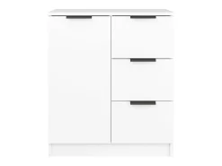 Aparador cómoda cómoda mueble mueble de almacenaje organizador cocina salón salón 60 x 30 x 70 cm madera contrachapada blanco 02_0030328