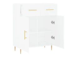 Aparador cómoda cómoda mueble mueble de almacenaje organizador cocina salón salón 69,5 x 34 x 90 cm madera contrachapada blanco 02_0030470