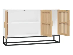 Aparador cómoda cómoda mueble mueble de almacenaje organizador cocina salón salón 105 x 30 x 65 cm madera contrachapada blanco 02_0030190