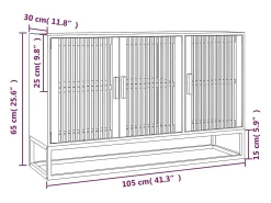 Aparador cómoda cómoda mueble mueble de almacenaje organizador cocina salón salón 105 x 30 x 65 cm madera contrachapada blanco 02_0030190