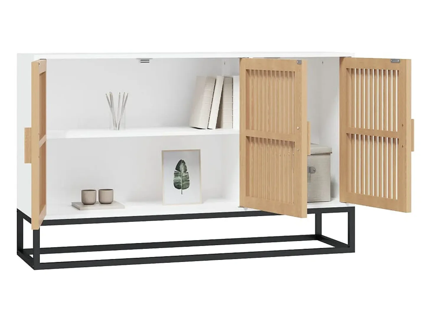 Aparador cómoda cómoda mueble mueble de almacenaje organizador cocina salón salón 105 x 30 x 65 cm madera contrachapada blanco 02_0030190
