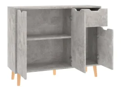 Aparador cómoda cómoda mueble mueble de almacenaje organizador cocina salón salón 90 x 30 x 72 cm madera contrachapada gris 02_0032114