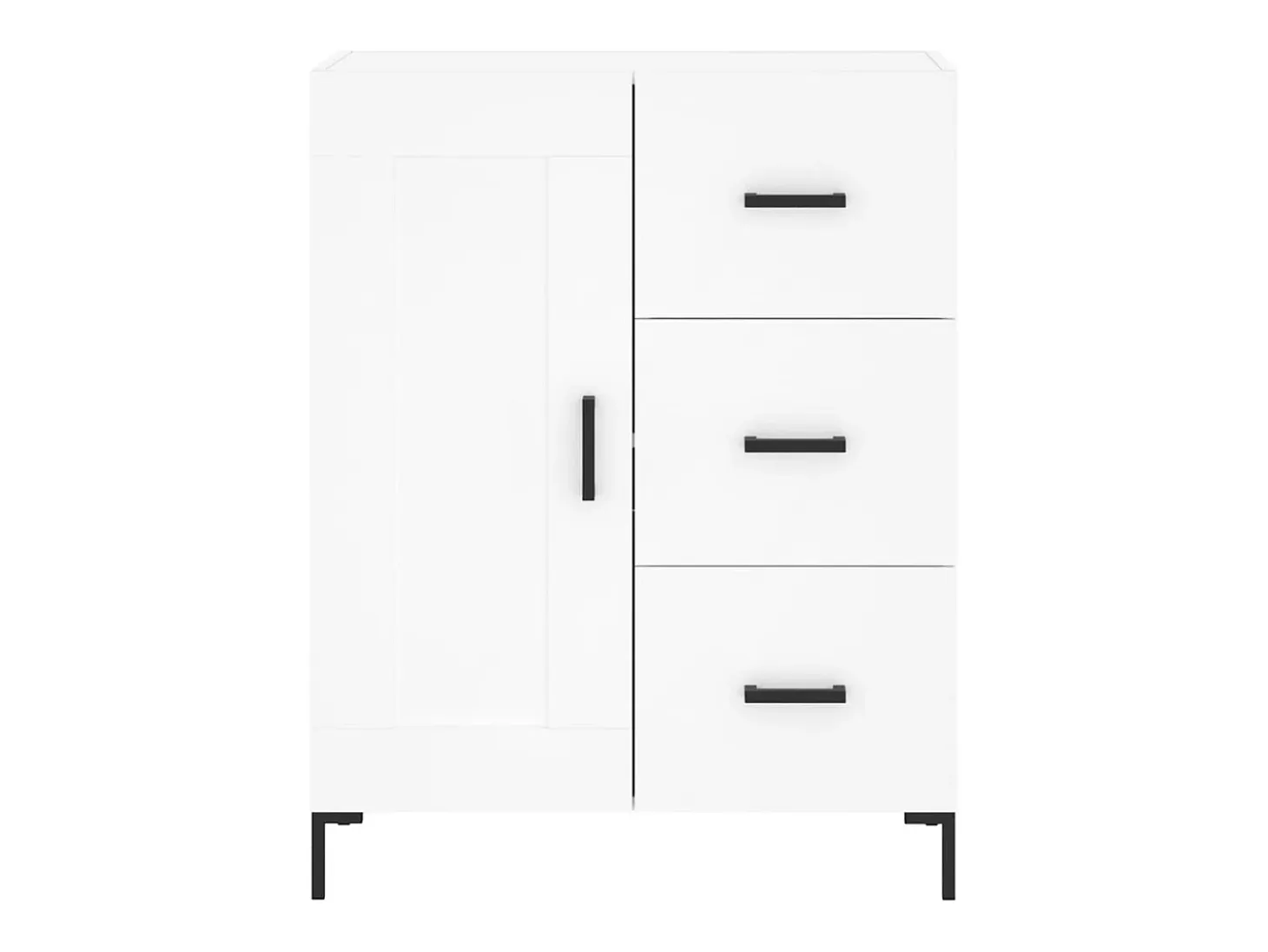 Aparador cómoda cómoda mueble mueble de almacenaje organizador cocina salón salón 69,5 x 34 x 90 cm madera contrachapada blanco 02_0030437