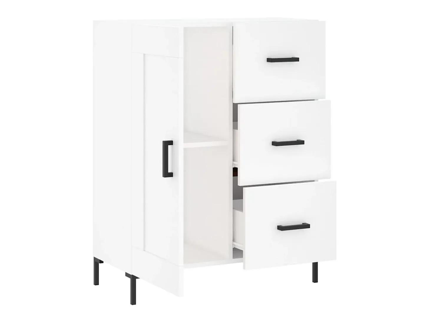 Aparador cómoda cómoda mueble mueble de almacenaje organizador cocina salón salón 69,5 x 34 x 90 cm madera contrachapada blanco 02_0030437