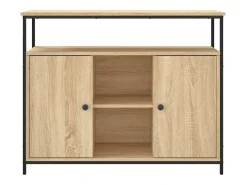 Aparador cómoda cómoda mueble mueble de almacenaje organizador cocina salón salón Sonoma 100 x 35 x 80 cm madera contrachapada marrón 02_0031462