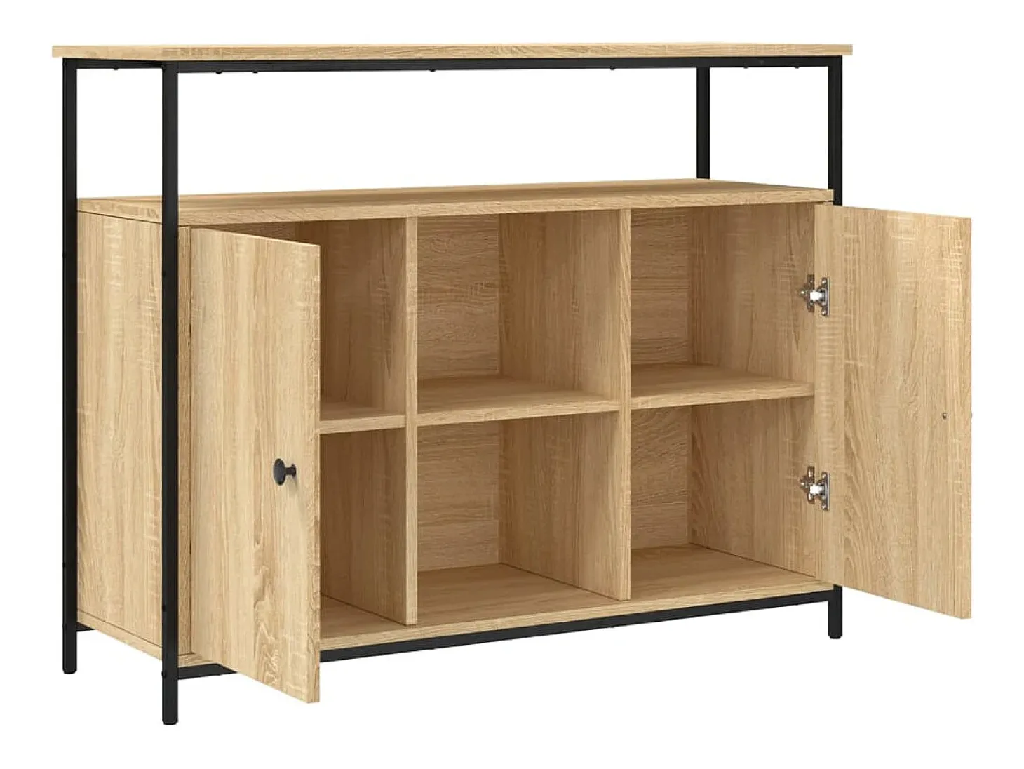 Aparador cómoda cómoda mueble mueble de almacenaje organizador cocina salón salón Sonoma 100 x 35 x 80 cm madera contrachapada marrón 02_0031462