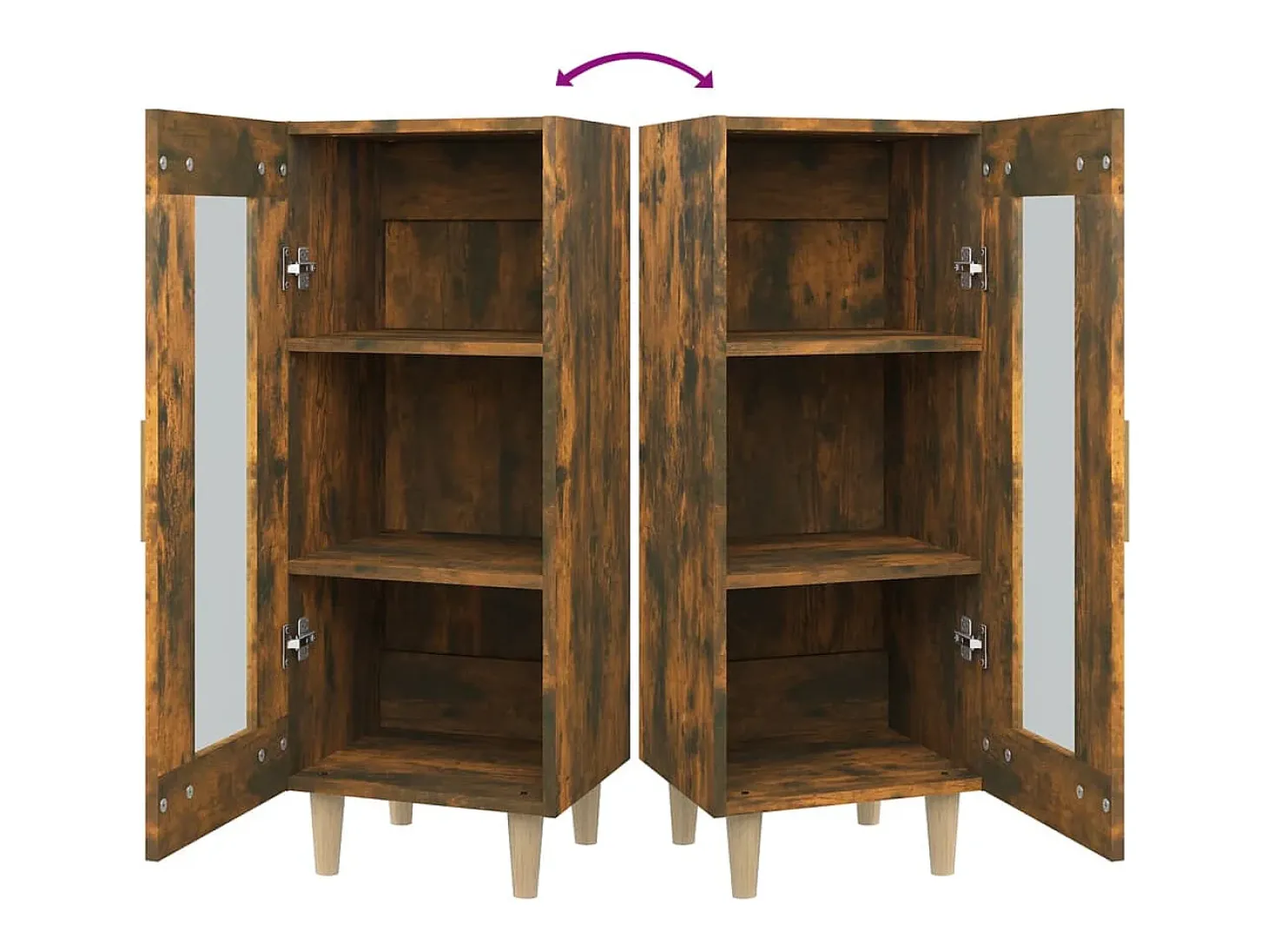 Aparador cómoda cómoda mueble mueble de almacenaje organizador cocina salón salón 34,5 x 34 x 90 cm madera contrachapada marrón 02_0030885