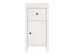 Aparador Cómoda Cómoda Mueble Almacenamiento Organizador Cocina Salón Salón 40 x 35 x 80 cm Madera Maciza de Pino Blanco 02_0030306