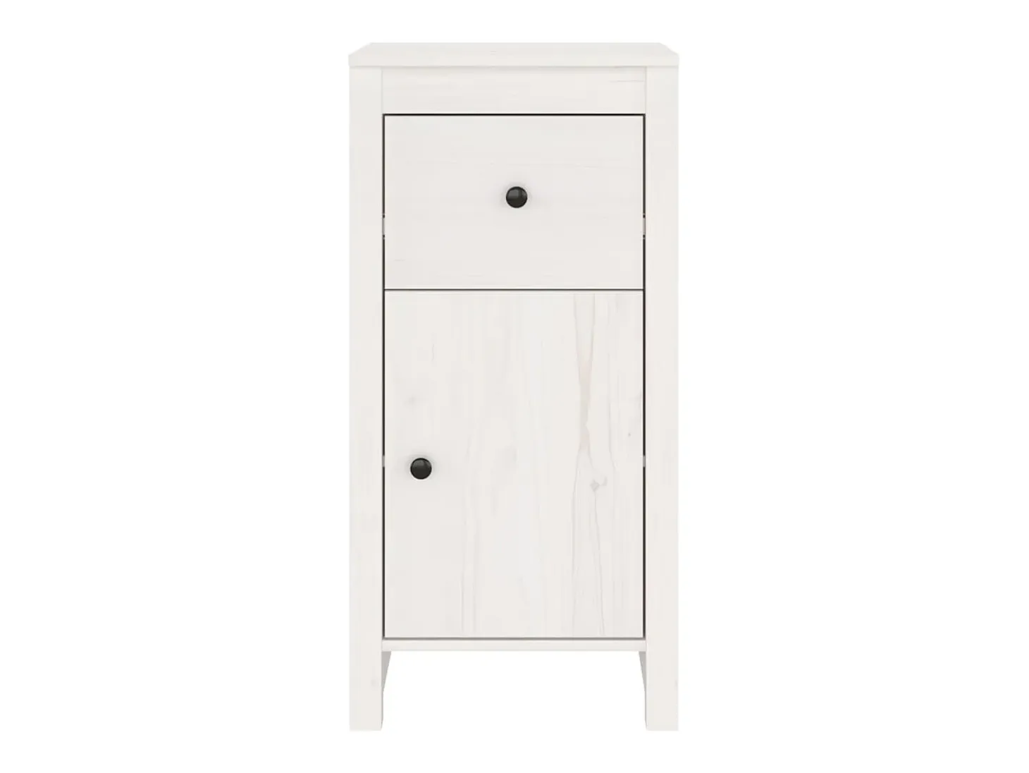 Aparador Cómoda Cómoda Mueble Almacenamiento Organizador Cocina Salón Salón 40 x 35 x 80 cm Madera Maciza de Pino Blanco 02_0030306