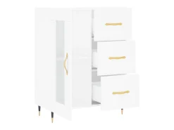 Aparador cómoda cómoda mueble mueble de almacenaje organizador cocina salón salón 69,5 x 34 x 90 cm madera contrachapada blanco 02_0030476