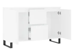 Aparador cómoda cómoda mueble mueble de almacenaje organizador cocina salón salón 104 x 35 x 70 cm madera contrachapada blanco 02_0030185
