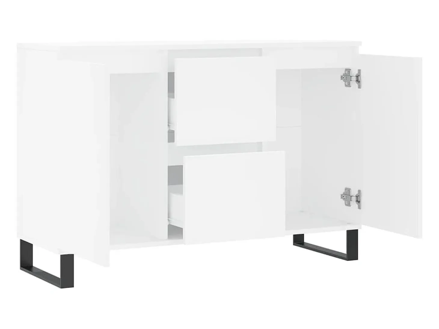 Aparador cómoda cómoda mueble mueble de almacenaje organizador cocina salón salón 104 x 35 x 70 cm madera contrachapada blanco 02_0030185