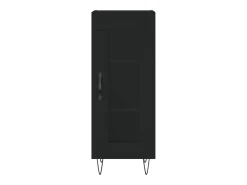 Aparador cómoda cómoda mueble mueble de almacenaje organizador cocina salón salón 34,5 x 34 x 90 cm madera contrachapada negra 02_0035879