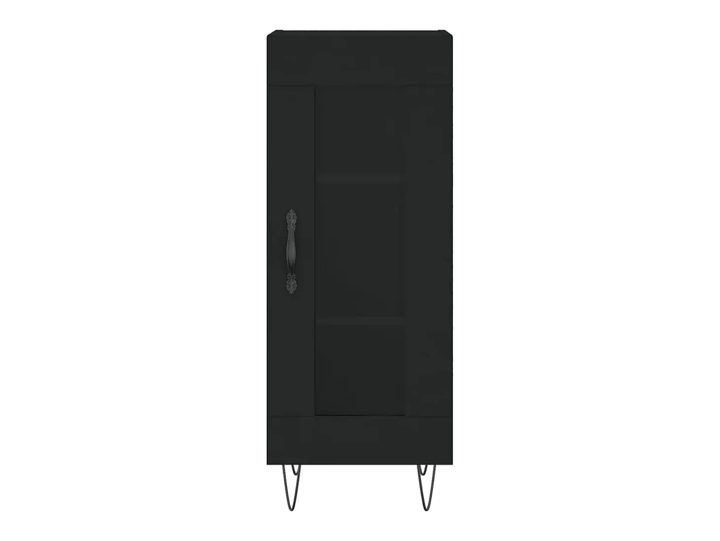 Aparador cómoda cómoda mueble mueble de almacenaje organizador cocina salón salón 34,5 x 34 x 90 cm madera contrachapada negra 02_0035879