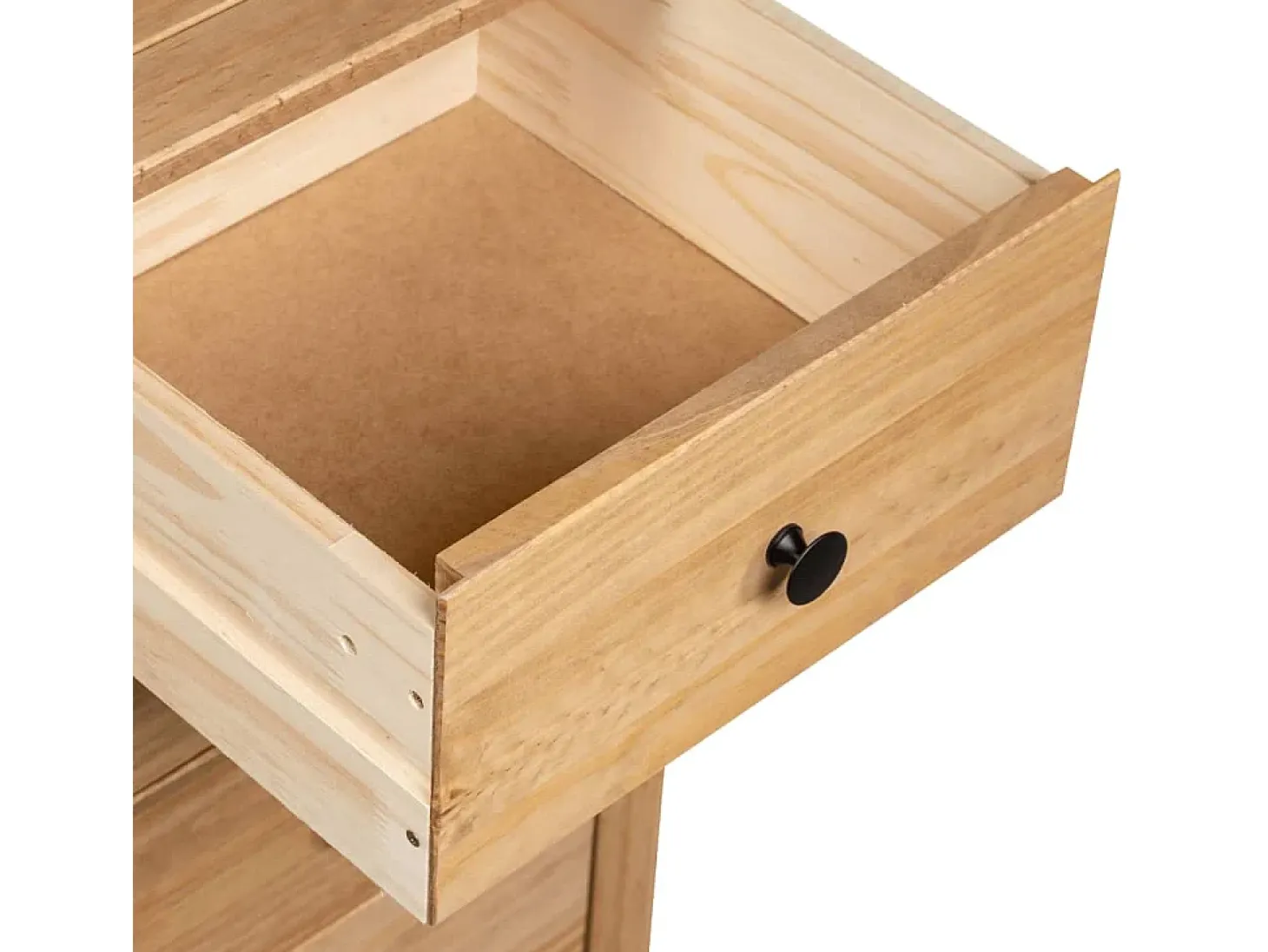 Aparador Cómoda Cómoda Mueble Almacenamiento Organizador Cocina Salón Salón 46 x 40 x 89 cm Pino Panamá Serie marrón 02_0029582