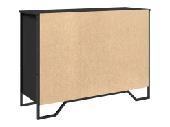 Aparador cómoda cómoda mueble mueble de almacenaje organizador cocina salón salón 101 x 35,5 x 74,5 cm madera contrachapada negro 02_0035812
