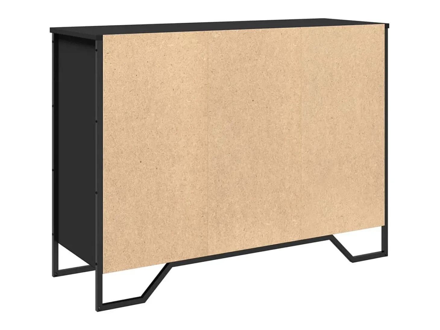 Aparador cómoda cómoda mueble mueble de almacenaje organizador cocina salón salón 101 x 35,5 x 74,5 cm madera contrachapada negro 02_0035812